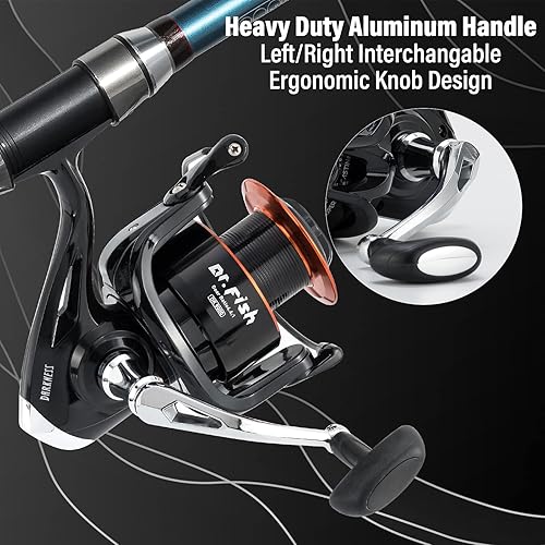 Darkness Spinning Reel Saltwater Graphite Body 9+1 Surf Cast Reel  Stainless Steel BB Spare Spool 35lb