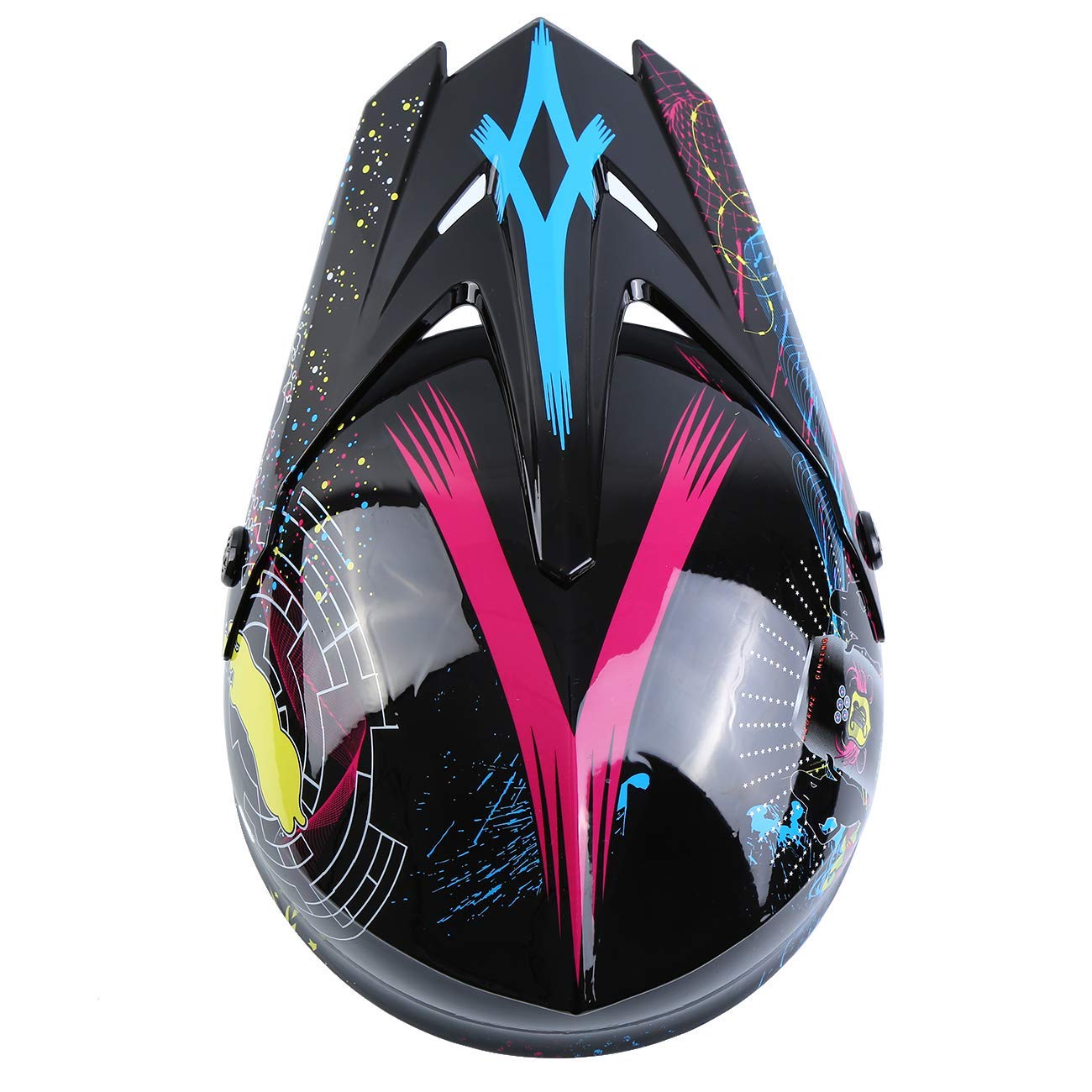 Casco Motocross Samger DOT Con Occhiali E Guanti - Taglia M, Nero, Per Dirt Bike, ATV E Moto Offroad