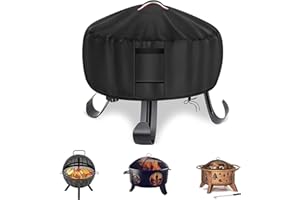 Agustone Firepit Covers Round Fire Pit Cover for Fissfire 35 Inch Fire Pit Sphere Round Fire Table Cover Fireplace Cover Propane Gas Fire Pit Covers-36 D x 34" H