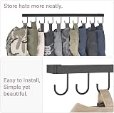 Mkono Hat Rack Wall Mount Set of 2 - 20 Cap Holder Organizer, Metal Closet view 4