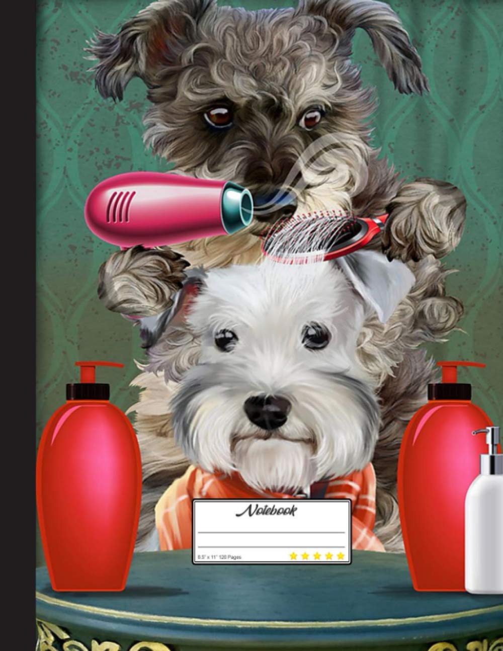 Funny Schnauzers Notebook: Blank Lined Journal for Schnauzers, Dog Lovers, Dog Mom, Dog Dad and Pet Owners | 8.5x11 with College Ruled Pages