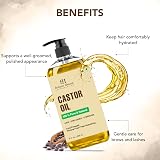 Botanic Hearth Castor Oil 8 Fl Oz Cold Pressed Hexane Free for Hair Eyelashes view 4