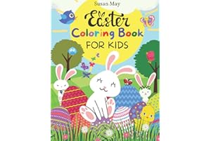 Easter Coloring Book for Kids: Cute Egg, Spring & Bunny Books for Toddlers Ages 2-5 | 4-8 - Fun Easter Basket Stuffers for Children - Ideal Travel Easter Activity Book - Easter Gift for Girls & Boys