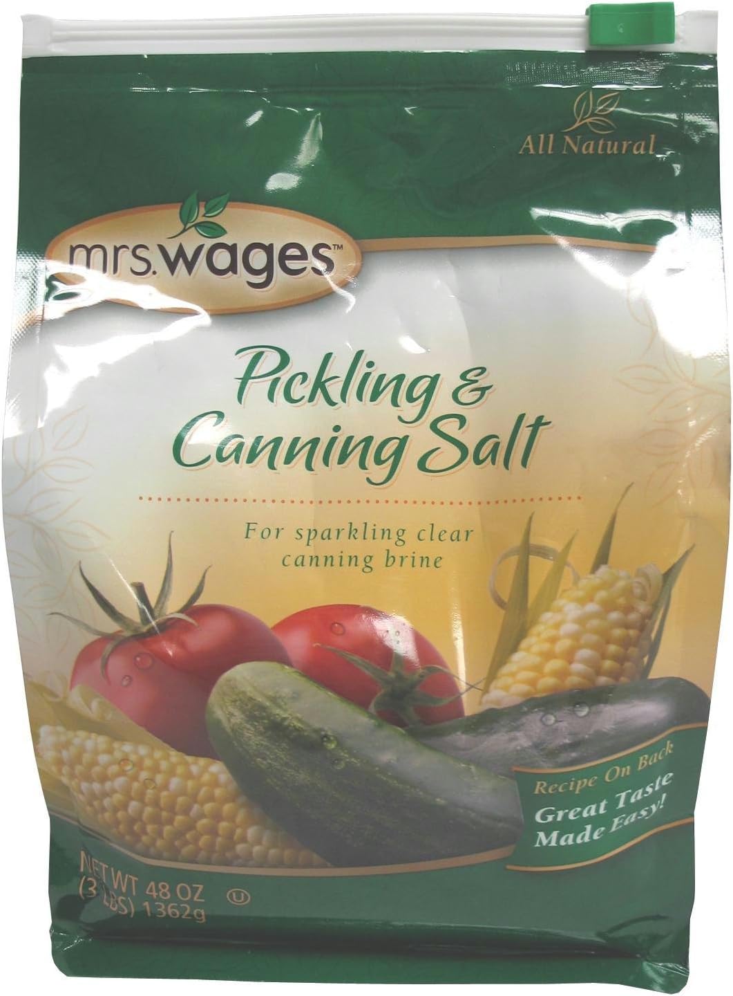 Pickling And Canning Salt By Precision Foods Inc 48oz, (3lbs) 136g by Mrs. Wages