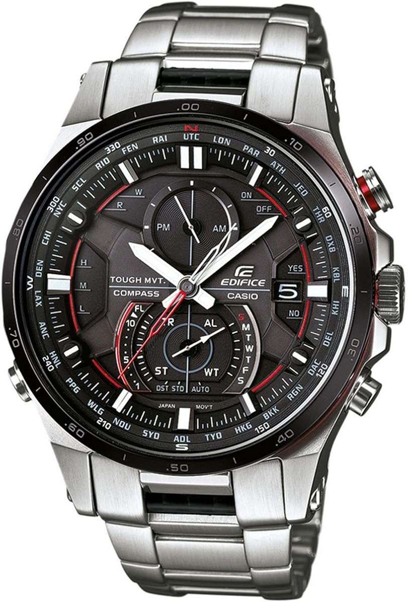Casio HerrenArmbanduhr XL Edifice Premium Chronograph Quarz Edelstahl