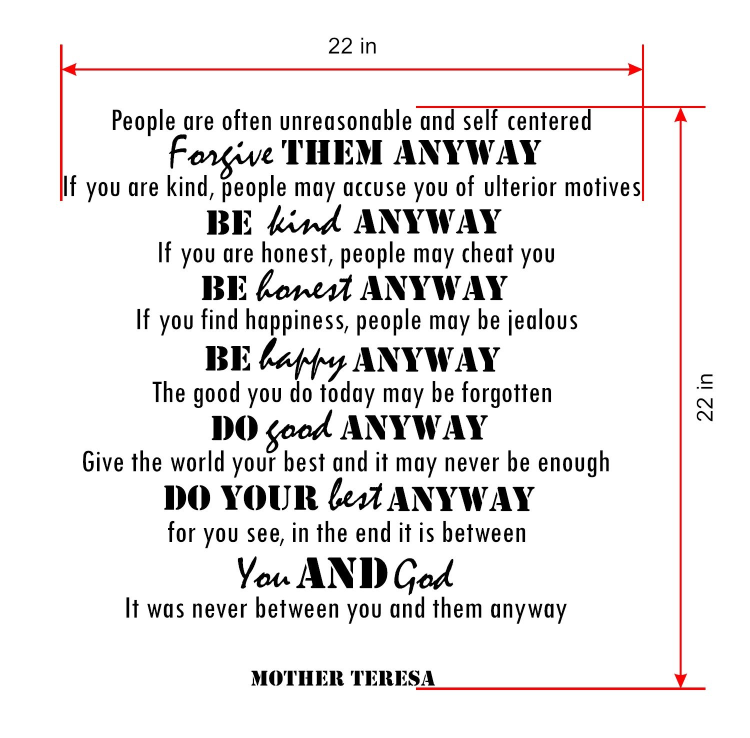 Amazon Mother Teresa Quotes Inspirational Wall Decals Vinyl Wall Art A Wall Decal Inspiring Quotes Famous Quotes Wall Decor Wall Art Stickers