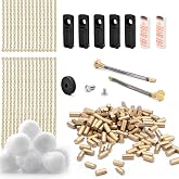 Universal Lighter Repair Kit for Petrol Lighter Flint Stones, Cotton Wick, Flint Spring Rubber Gaskets, Flint Striker Wheel, Felt Pad Wadding Cotton
