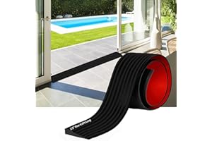 DBHXXMB-HH Threshold Ramps for Doorways, 0.4" Rise Rubber Door Threshold Ramp Self-Adhesive Ramps, is Adjustable and Cuttable for Sweeper Wheelchair Stroller Scooter Reducer Ramp (Black, 2/5"height - 6.6Ft Long)