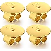 14k Gold Plated Earring Backs for Studs - Locking, Replacement, Sterling Silver, Lifters, Butterfly