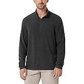 ODODOS Men's Stretch Fleece Half-Zip Sweatshirts – Ultra-Soft Cozy Warm Long Sleeve Shirt Mock Neck Pullover Tops