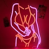 Lady Neon Sign – Sexy Neon Signs, Pink Neon Sign, Suitable for Bedrooms, Bars, Salons, and Men's Cave Wall Decoration, Size: 17.6 * 13.2 inches