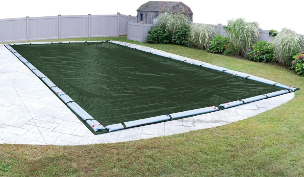 Pool Mate 323060R-PM Heavy-Duty Winter In-Ground Pool Cover, 30 x 60-ft, Grass Green