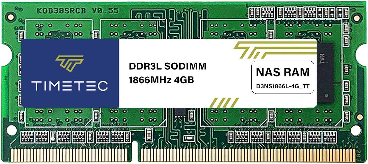 Timetec DDR3-1866L 4GB Replacement for Synology D3NS1866L-4G Non-ECC Unbuffered SODIMM DDR3L 1866Mhz PC3L-14900 1.35V Memory RAM (Compatible for DS620slim, DS218+, DS718+, DS918+, DS418play) — image 1