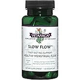 Vitanica Slow Flow, Menstrual Flow Support, Vegan, 60 Capsules