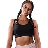 Cordaw Racerback Sports Bras for Women High Support, Molded Cup High Impact Hook Back Yoga Running Bra