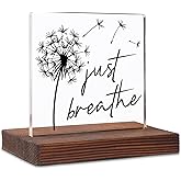 Just Breathe Mental Health Things Just Breathe Decor Herapy Office Acrylic Gifts Psychology Decor for Treatment Room Office School Classroom Therapist Office,Decoration Signs & Plaques SOK66