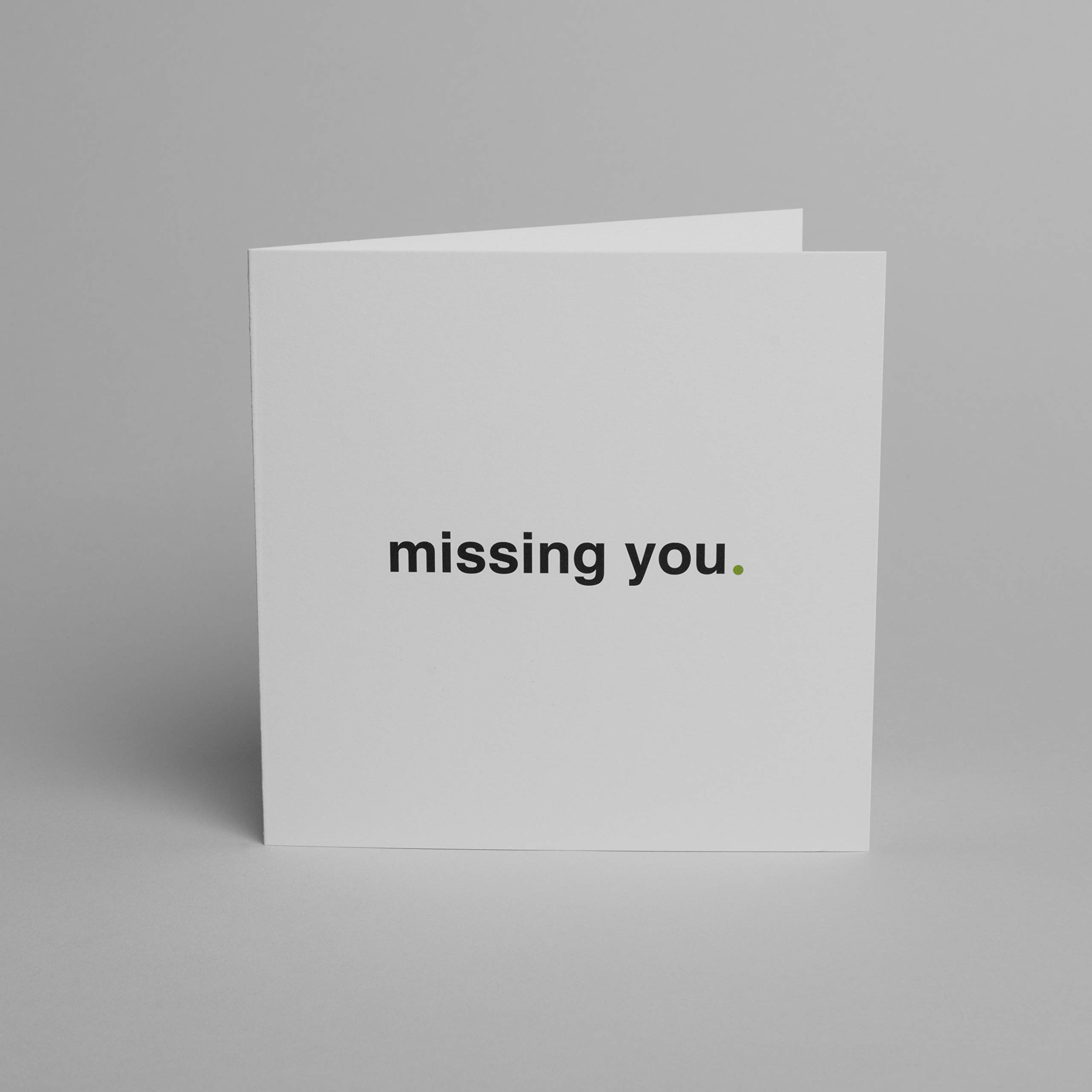 Blake Note Cards Sage Missing You Ice White Note Cards with envelopes 150mm x 150mm - Pack of 10