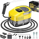 2026 New 3 Level Adjustable Pressurized Handheld Steam Cleaner for Home, 10s Heat-Up Handheld Steamer for Cleaning, 1.6 Qt Tank Portable Steam Cleaner Handheld for Car (yellow)
