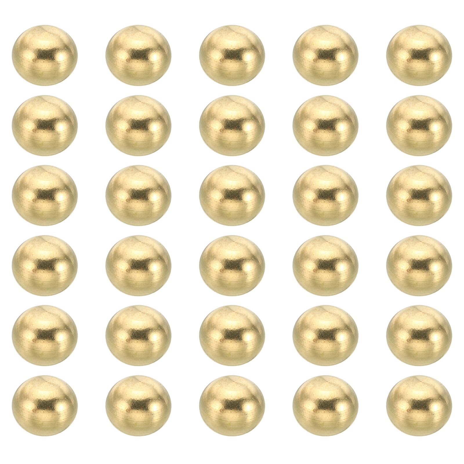PATIKIL M3x10mm Thread Cap Nuts Knob, 30 Pack Brass Ball Lamp Decoration Screw Caps Nut Cover Nut for Furniture Lighting or DIY Project