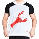 Gmark 25 Count Disposable Plastic Lobster Bibs, Adult Size Seafood Boil, Waterproof Tie-On Poly for Crawfish Boil, Crab Feast, Clambake, Restaurants &amp; Catering Parties GM1066