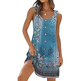 ETCYY Sundresses for Women 2026 Vacation Summer Dresses Beach Swim Suit Cover Ups Sleeveless Button Down Spring Sun Dress