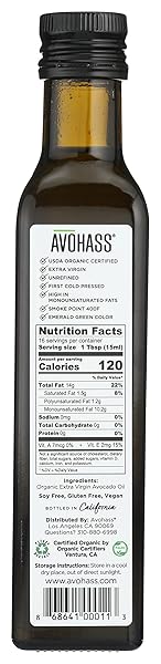 AVOHASS ORGANIC AVOCADO OIL, 8.5 FZ