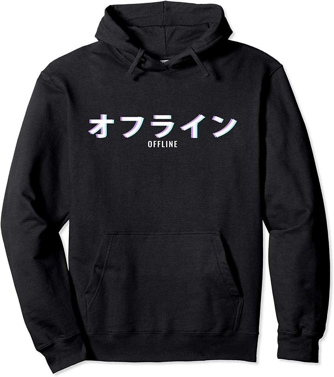 Long Sleeve Hoodie Aesthetic Offline Japanese Text