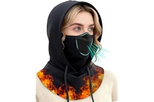 JOEYOUNG 3 in 1 Winter Balaclava Hood Face Mask with Ear Loops, Fleece Breathable Ski Mask for Men Women Cold Weather