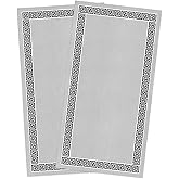 DreamyCorner Kitchen Towels Set of 2 Geometric Greek Key Design Dish Towels and Dishcloths Sets Decorative Tea Towel Grey Absorbent Hand Towels for Kitchen Bathroom Bar Cleaning Backing Home Decor