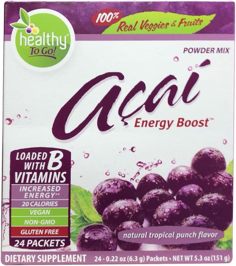 To Go Brands Acai Natural Energy Boost Powder - 24 Packets