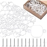 Kittmip 60 Pcs Mount Compatible with 100 ft Govee Pro H706 H806 Permanent Outdoor Lights Brackets with Screws for Soffit, Clip Replace Glue(White)