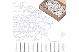 Kittmip 60 Pcs Mount Compatible with 100 ft Govee Pro H706 H806 Permanent Outdoor Lights Brackets with Screws for Soffit, Clip Replace Glue(White)
