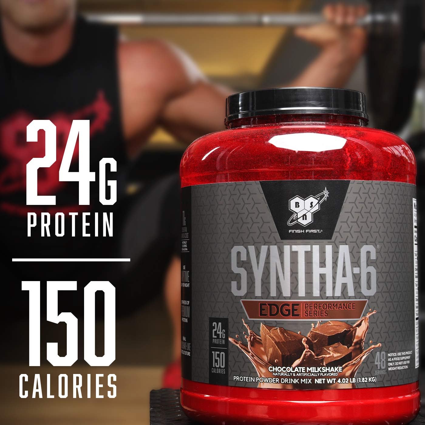 BSN SYNTHA-6 EDGE Protein Powder, with Hydrolyzed Whey, Micellar Casein, Milk Protein Isolate, Low Sugar, 24g Protein, Chocolate Milkshake, 48 Servings: Health & Personal Care