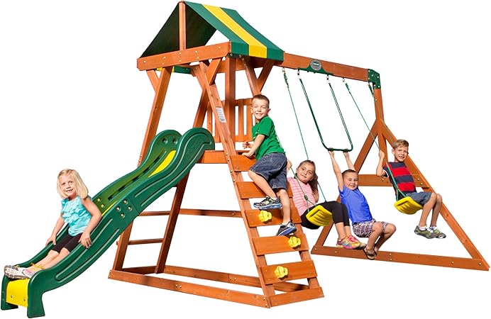 Madison Wooden Swing Set, Gym Sets 