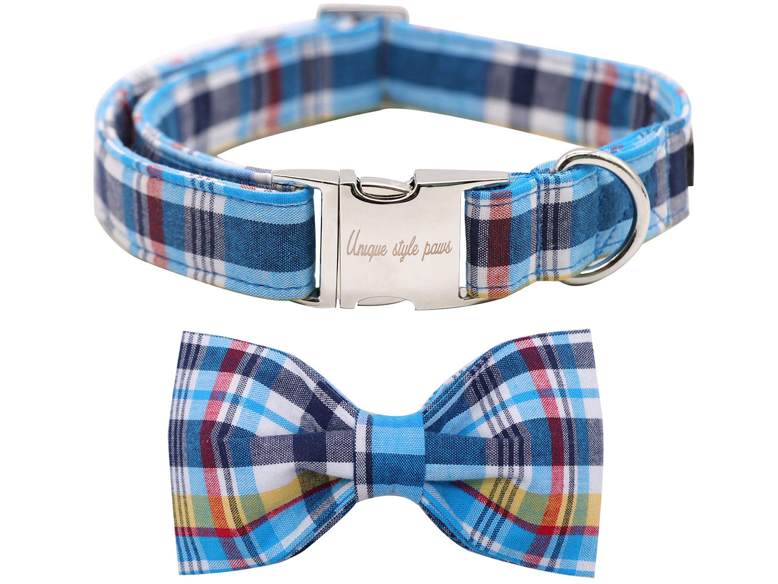 Unique style paws Dog Collar with Removable Bow Tie, Dog Collars with Bow for Small, Medium, Large Dogs, Adjustable Bow Tie Dog Collar XXS-XL