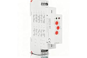 AGJIQ GRT8-M1 Multifunctional Delay Time Relay, AC/DC 12V-240V Wide Voltage, 10 Functions On/Off Delay Timer, DIN Rail Mount 