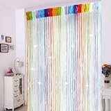 Kuou Glitter Retro Tassel Door Curtain 100x200cm Fly Insect Screen view 6