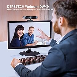 DEPSTECH 4K Webcam, DW49 HD 8MP Equipped with Sony