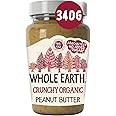 Whole Earth Organic Crunchy Peanut Butter, 340 g
