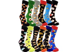 HSELL Mens Funny Pattern Dress Socks Crazy Design Cotton Socks Novelty Gifts for Men