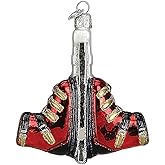 Old World Christmas Ski Boots Glass Blown Ornament for Christmas Tree, Handcrafted Holiday Decoration, Sport Collection