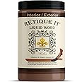 Retique It Liquid Wood - Dark Wood Quart - Paint it then stain it - Stainable Wood Fiber Paint - Put a fresh coat of wood on it (32 Fl Oz Dark Wood)