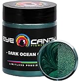 Mica Powder Pigment “Dark Ocean Green” (25g) Multipurpose DIY Arts and Crafts Additive | Acrylic, Woodworking, Bath Bombs, Resin, Epoxy, Soap, Fishing Lures (Dark Ocean Green, 25G)