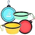 Collapsible Dog Bowls - Dishwasher Safe Food Grade Silicone Portable Pet Bowls