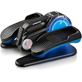 Lifepro Under Desk Elliptical-Leg excerciser with Red Light Therapy Option | 10 levels, auto or manual with remote control, LCD tracker, non-slip pedals, quiet &amp; compact ideal for seniors.
