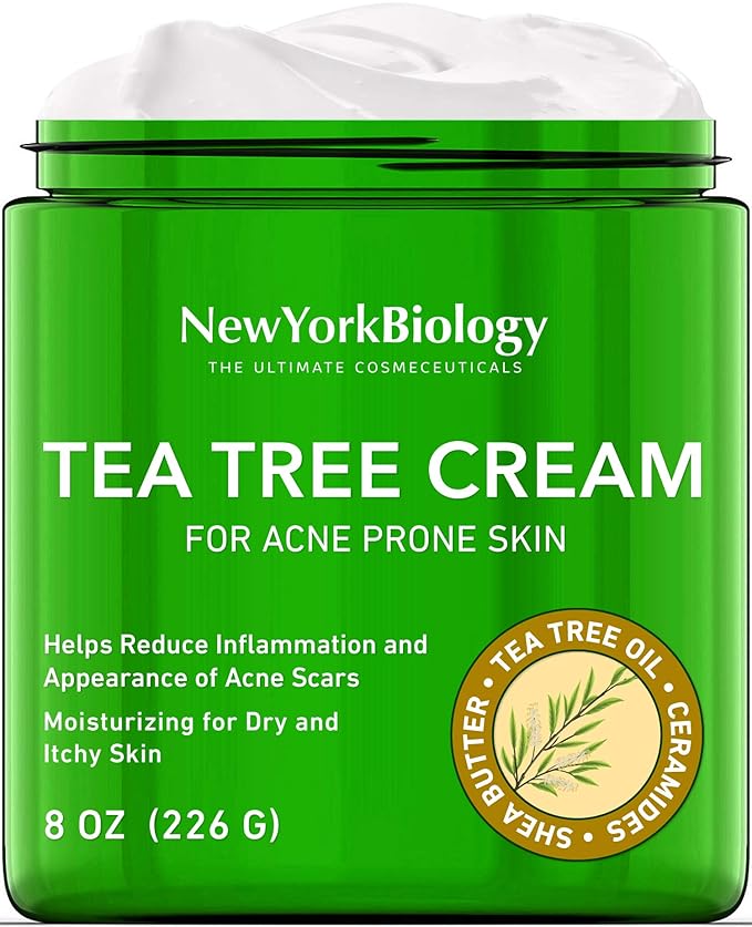 Tea Tree Oil Face Cream for Acne Prone Skin Care Moisturizing Dry and Itchy Skin
