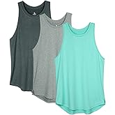 icyzone Women's Racerback Workout Tank Tops - Athletic Yoga Tops, Running Exercise Gym Shirts (Pack of 3)