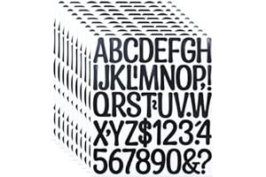 YIKTUNQ Lot de 10 feuilles d'autocollants lettres de l'alphabet pour scrapbooking, boîte aux lettres, affiches et tableau d'a