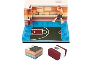 3D Memo Pad 2026 - Basketball Belief, Time piece Calendar 2026, Art Pad Tear Away Calendar, 3D Paper-Cut Decorative for Offic