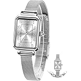 Taxau Womens Watch Fashion Dress Mesh Strap Waterproof Watches for Women Elegant Dainty Two Tone Womens Watch Analog Quartz Easy Read Ladies Watches with Day Date